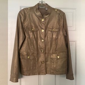 Chico’s gold ‘denim’ jacket
